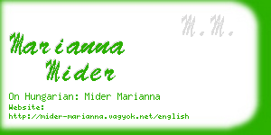 marianna mider business card